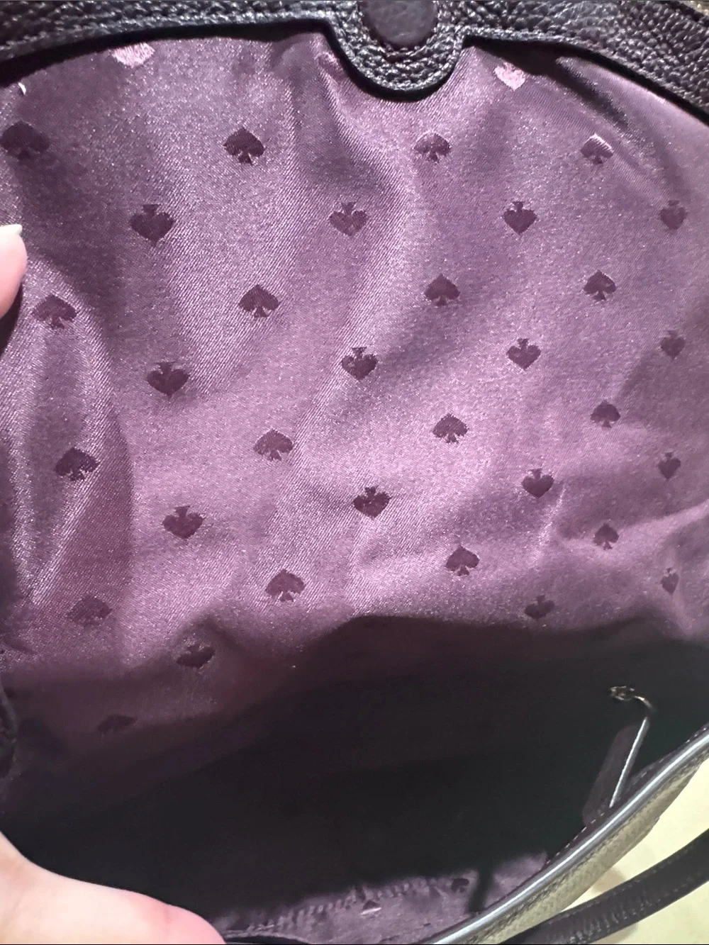 kate spade Plum Pebbled Leather Crossbody with Gold Hardware